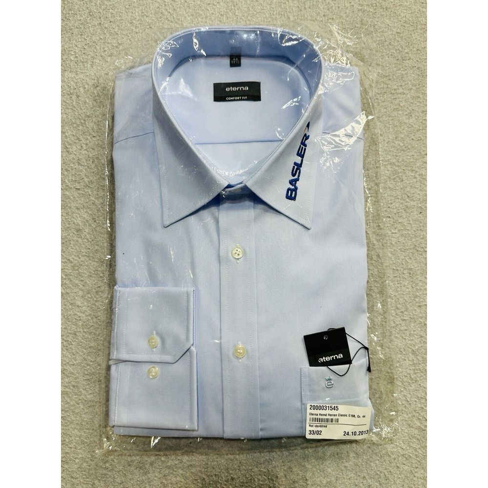 Eterna Light Blue Casual Button Down Shirt